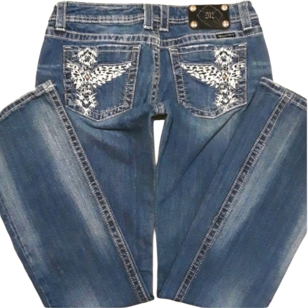 Miss Me Vintage Bootcut Jeans. Women's Size: Waist 30x34 Inseam.